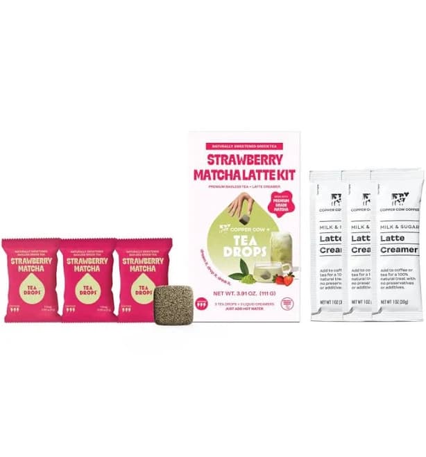 Tea Drops Strawberry Matcha Latte Kit