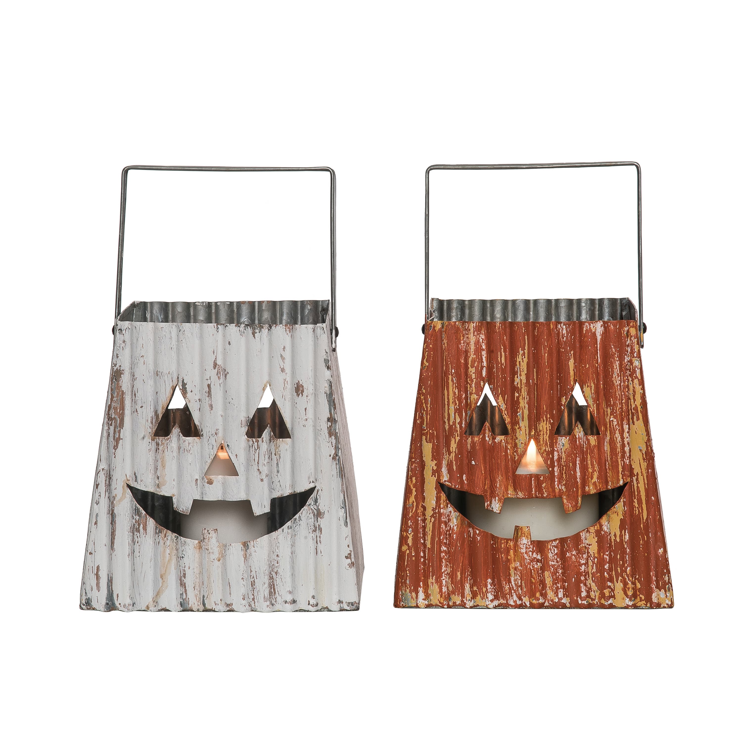 Transpac Halloween Decor Corrugated Jack-O-Lantern