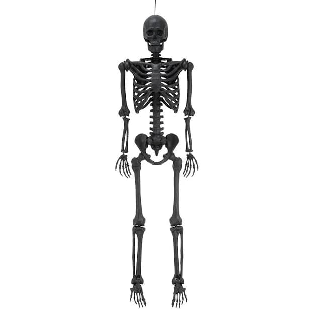 Way To Celebrate 5ft Black Poseable Skeleton Halloween Outdoor Decor