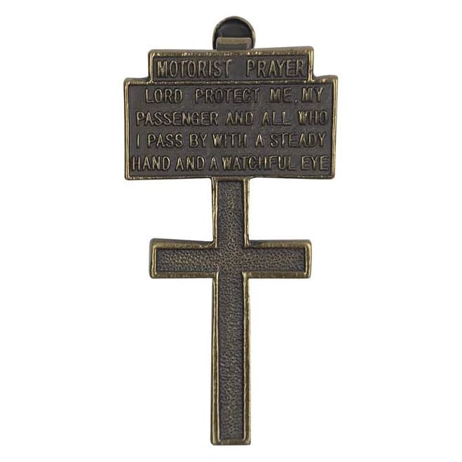 Motorist Prayer Cross Visor Clip