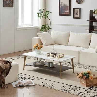 PAGED Modern Double Layer Center Table