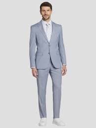 JOE Joseph Abboud Slim Fit Wool Blend Sharkskin Suit, Lt Blue Sharkskin | 2 Piece Suits | Men's Wearhouse