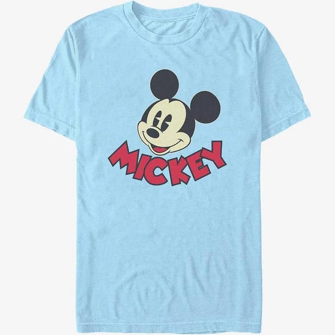 Disney Men's Mickey Mouse Big Head Graphic T-Shirt