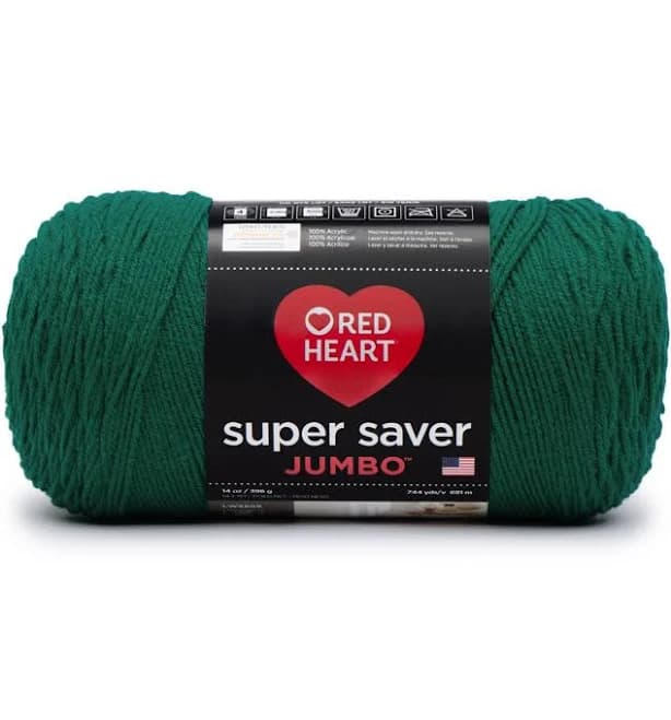 Red Heart Super Saver Solid Jumbo Yarn, 14 oz in Paddy Green | Michaels
