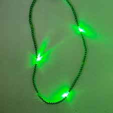 Light Up Green Mardi Gras Bead Necklace | Argosy Cruises