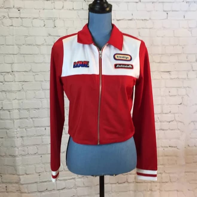 Forever 21 Jackets & Coats | Nwt Forever 21 Cropped Track Jacket Red White Zips Medium | Color: Red/White | Size: M | Cattydoll's Closet
