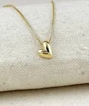 Uneven Heart Necklace - 18k Gold Filled