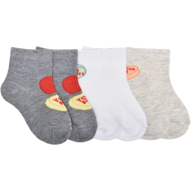 Sweetheart Unisex Toddler Ankle Valentines Socks (3-Pack)