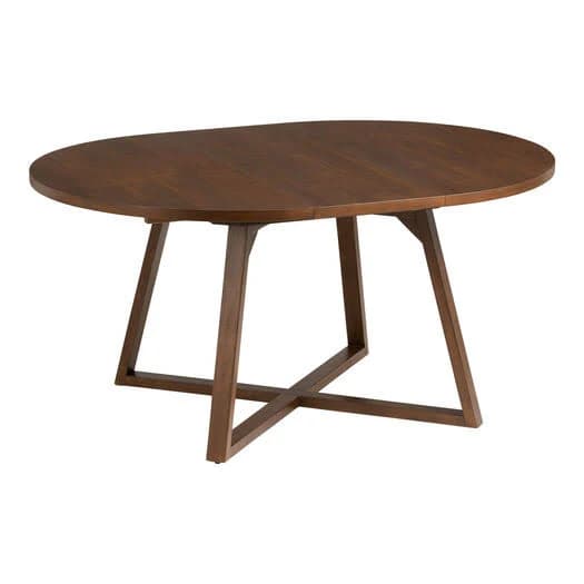 World Market Maliyah Wood Rounded Extension Dining Table
