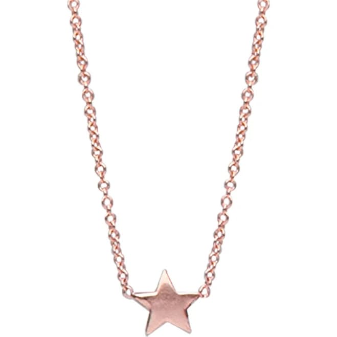 14K Solid Gold Tiny Star Charm Pendant Necklace