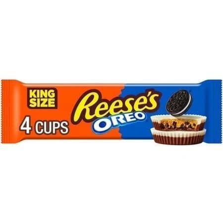 Reese's Oreo Milk Chocolate and White Creme King Size Peanut Butter Cups Candy