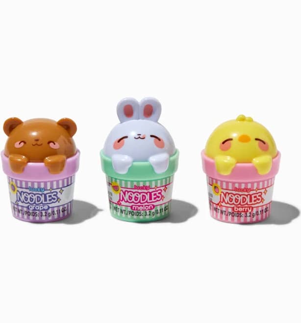 Claire's Lucky Noodles Critter Lip Gloss Pot Set