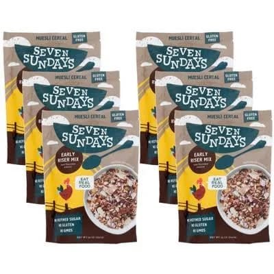 Seven Sundays Dark Chocolate Almond Muesli Cereal - Case of 6/12 oz