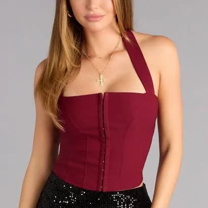 Windsor Sleek and Sculpted Halter Corset Top