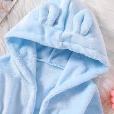 PINQI 1-7 Years Robe Sleepwear Warm Girls Towel Fashion Hooded Teen Kids Bathrobe Soft Boys Pajamas Flannel Girls Toddler Girl Clothes(Light Blue,6-7 Years) - Walmart.com