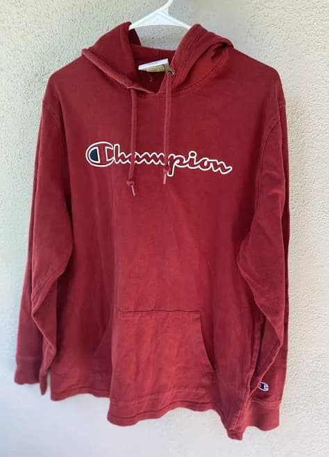 Champion Hoodie, Men's, Size: Large, Red