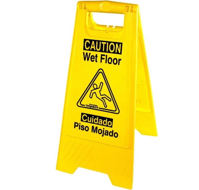 Impact Bilingual Yellow Wet Floor Sign