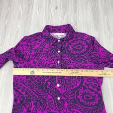 Jude Connally Dress Womens Medium Paisley Shirt Dress Nylon Spandex Made in USA | eBay