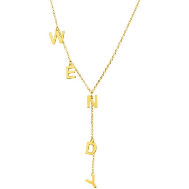 Custom Initials Lariat Name Necklace