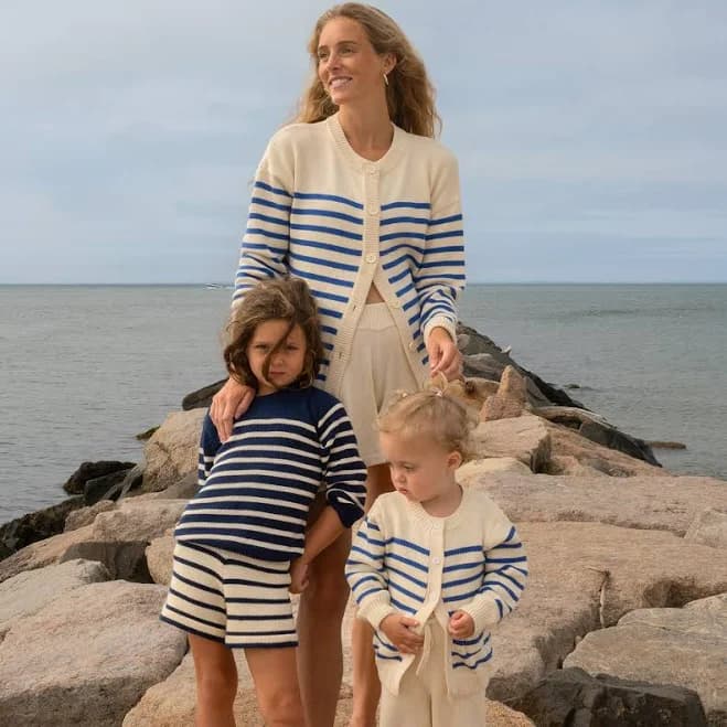 Minnow Women's Stripe Knit Cardigan