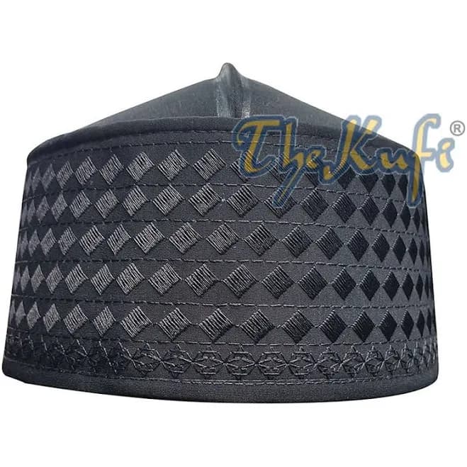Thekufi Rigid Embroidered Habaib Kufi Hat with 4 Holes