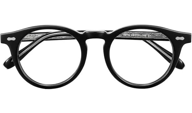 Retro-Vintage Keyhole Bridge Low Bridge Fit Round Glasses