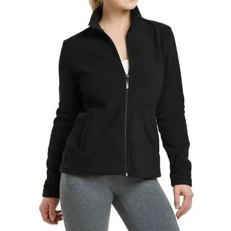 Sofra Women's Polar Fleece Full Zip Up Jacket