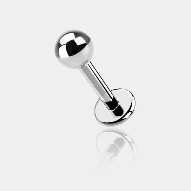 Oufer 16g Flat Back Labret Titanium Lip Stud