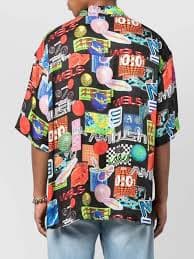 Ambush Graphic Print Cuban Collar Shirt In Multicolour | ModeSens