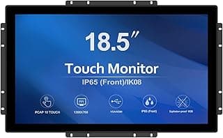 GreenTouch 18.5 Industrial Touch Monitor Open Frame, HDMI/VGA/DVI Interface, Built-in Speakers, Capacitive Touch Screen Technology