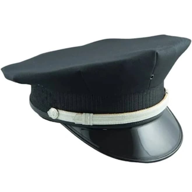 8 Point Metallic Silver Police Hat