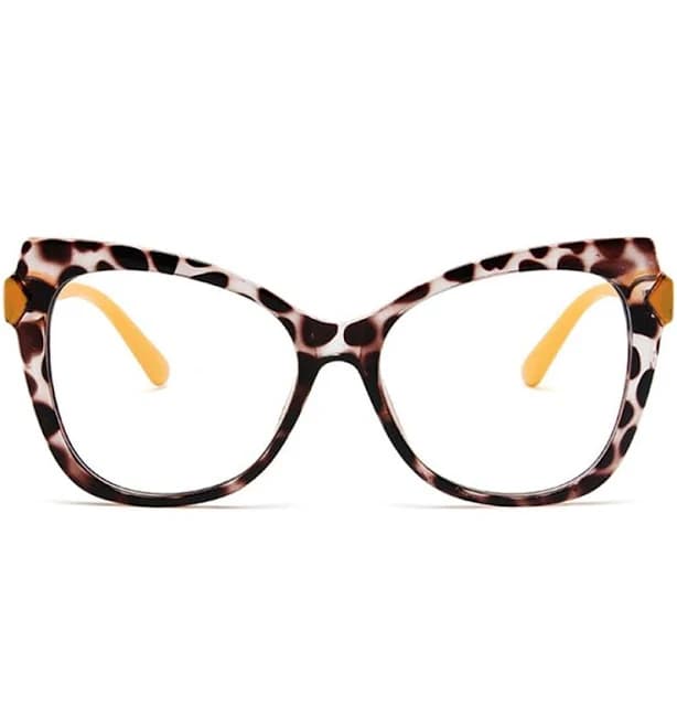 Isabella Cat Eye Leopard Yellow Glasses