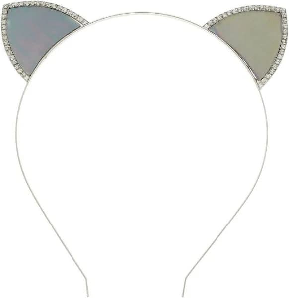 SO Simulated Crystal Holographic Cat Ear Headband