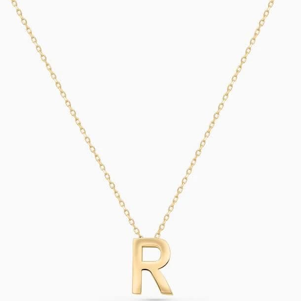 My Initial Block Letter Pendant Necklace