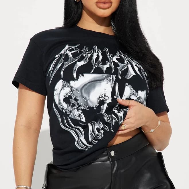 Fashion Nova Resilience Chrome Graphic T-Shirt
