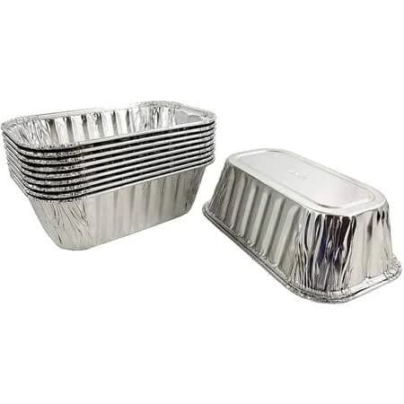 Pactogo Disposable Aluminum Foil Small Mini Loaf Bread Baking Pan