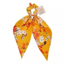 Scunci Collection Scarf Satin Hair Scrunchie - Yellow Floral, 1-Piece