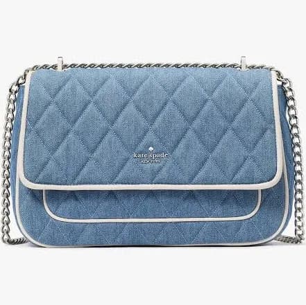 Kate Spade Carey Denim Medium Flap Shoulder Bag