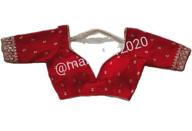 Bridal Bright Red Sari Blouse Sabyasachi Design Readymade Blouse Cocktail Party Wedding Indian Bridal Choli Crop TP Skirt Bridesmaids Top