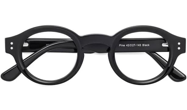 Keyhole Bridge Retro-Vintage Round Full-Rim Eyeglasses