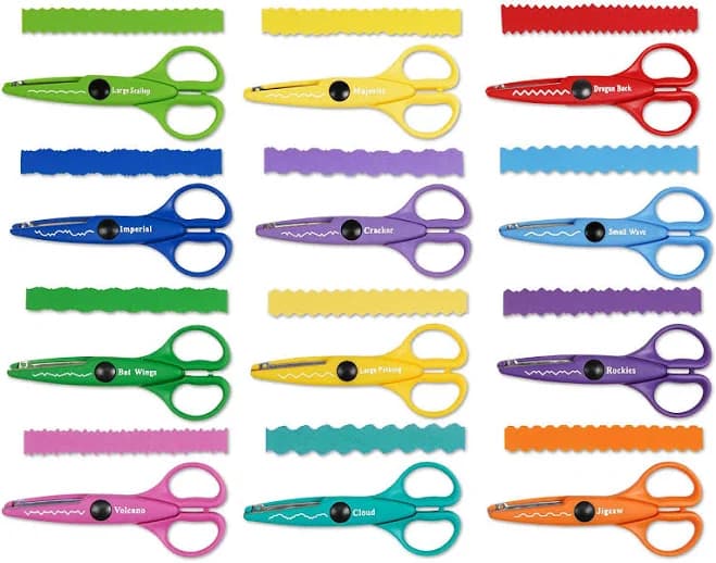 Lakeshore Crinkle-Cut Craft Scissors - Set of 12