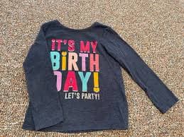 Garanimals Girls It's My Birthday Let's Party! Long-Sleeved Top 3T | eBay