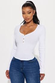 Ryder Ribbed Top - White | Fashion Nova