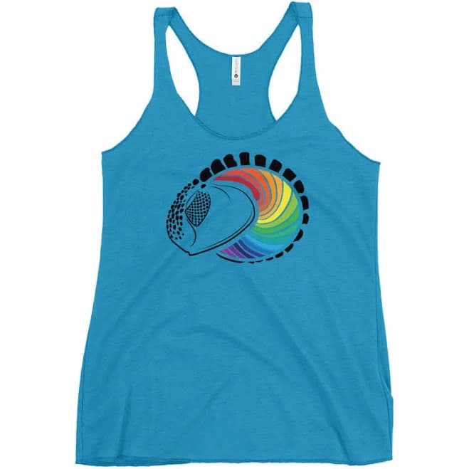 Phacops Women's Rainbow Racerback Tank
