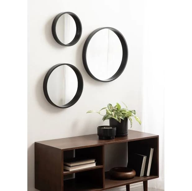 Mercer41 Travis Modern Round Wall Mirror Set