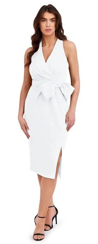 London Times Women's Side Bow Dress