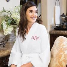 Monogrammed Waffle Weave Robe – Cotton Sisters