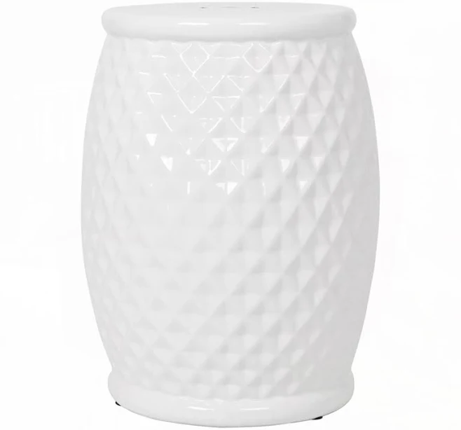 Breakwater Bay Outdoor Ceramic Drum Side Table