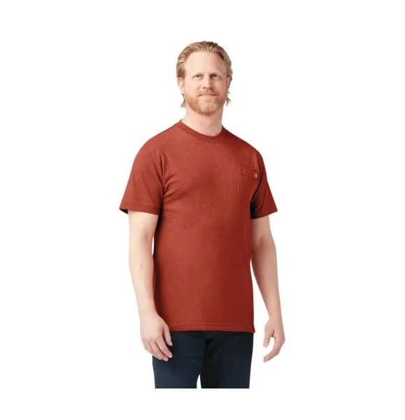 Dickies Men's Heavyweight Heathered Short Sleeve Pocket T-Shirt