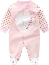 Babymine Newborn Baby Onesie Jumpsuit Sleep and Play Suit Warm Cotton Sping Outfits for 3-6 Month Infant Blue Spots: Buy Online at Best Price in UAE - Amazon.ae